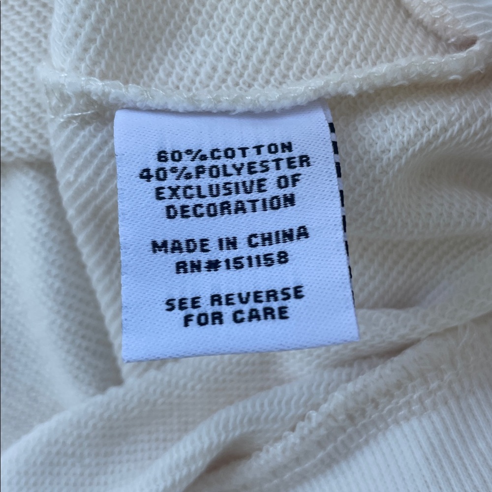 NWT 525 America Women's Off-White V Neck Sleeveless Sweatshirt Or‎ Vest Large - Picture 7 of 8